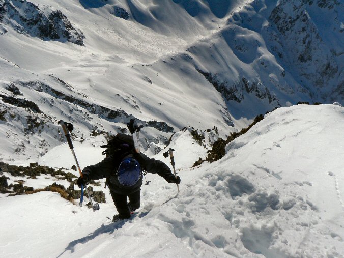 Pic des Grandes Lanches (36).jpg - Descente de l'arte  reculons